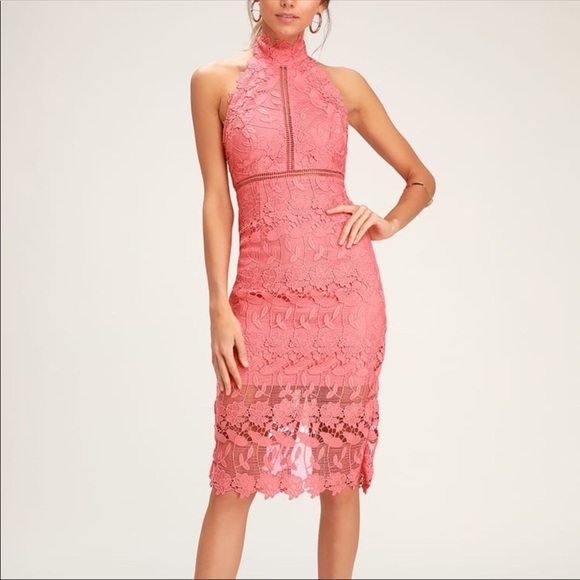 Bardot | Noni Halter Dress Bright Melon Size 8/M - Picture 3 of 8